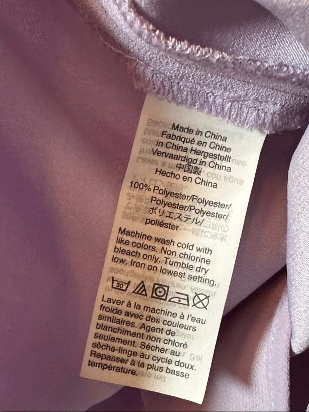 J.Crew Faux Wrap 365 Crepe Lavender Button Cuff Top